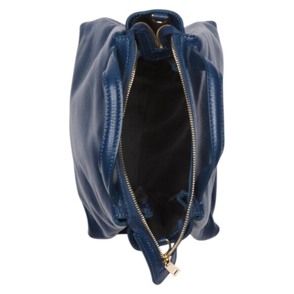 CHEVAL Made In Italy Leather Satchel With Zipper Top - Picture 2 of 3